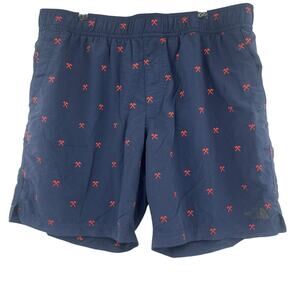 The North Face FlashDry Mens Swim Trunks Sz L Axes Beach Coastal Blue Drawstring